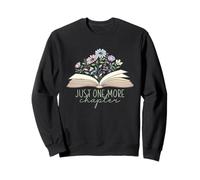 Just One More Chapter Floral Book Wildflower Aesthetic Art Sweatshirt