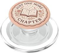 Just One More Chapter Floral Moon Reading Bookish PopSockets PopGrip for MagSafe