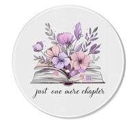Just One More Chapter Floral Mouse Pad Mousepad, Book Lover Gifts Mouse Pads for Desk Home Office Computers Laptop Accessories, Gifts for Reader Book Lovers Women