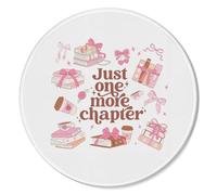Just One More Chapter Mouse Pad Mousepad, Coquette Pink Bow Books Mouse Pads for Desk Home Office Computers Laptop Accessories, Book Gifts for Readers Bookish Lovers Women