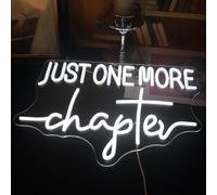 Just One More Chapter Neon Sign, Book Store Wall Decor Kid's Room Game Room School Classroom Wall Art Decor, Bookish LED Sign, Bookworm Reader Club Wall Decor Christmas Birthday Gifts