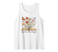Just One More Chapter Open Book Flowers Tank Top
