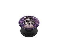 Just One More Chapter Purple Floral Bookish Reader Art Print PopSockets Adhesive PopGrip