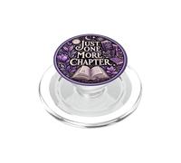 Just One More Chapter Purple Floral Bookish Reader Art Print PopSockets PopGrip for MagSafe