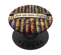 Just One More Chapter Reading Book Lover Book Shelf Bookish PopSockets Adhesive PopGrip