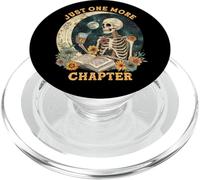 Just One More Chapter Skeleton Read Book Boho Chic Bookworm PopSockets PopGrip for MagSafe