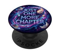 Just One More Chapter Space Astronaut Book Lover PopSockets Adhesive PopGrip