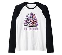 Just One More Crystal Collector Funny Geology Rock Amethyst Raglan Baseball Tee