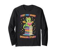 Just One More Dragon Story, Cute Dragon Reading Book Long Sleeve T-Shirt
