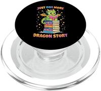 Just "One" More Dragon Story, Cute Dragon Reading Book PopSockets PopGrip for MagSafe