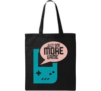 Just One More Game G A M E R Graphic Natural Ecological Cotton Tote Bag Black