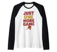 Just One More Game Padel Tennis Player Racket Raglan Baseball Tee