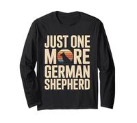 Just One More German Shepherd Retro Sunset Long Sleeve T-Shirt