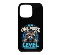 Just One More Level Funny Gaming Raccoon Gamer Controller Case for iPhone 13 Pro