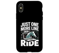 Just One More Line Then I Ride Horse Programmer Case for iPhone X/XS
