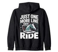 Just One More Line Then I Ride Horse Programmer Zip Hoodie