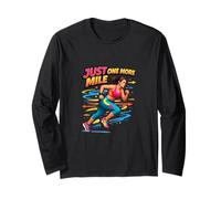 Just One More Mile Runner Motivation Fitness Design Long Sleeve T-Shirt