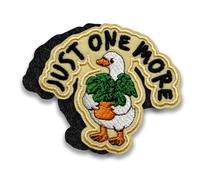 Just One More Patch Duck Cute Meme Plant Lover Flora Lover Embroidered Hook and Loop Patch for Military Style Gear 3 Inches for Backpack Vest Hat Dog Harness Gifts for Mom Dad