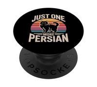 Just One More Persian Retro Funny Cat Lover PopSockets Adhesive PopGrip