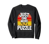 Just One More Puzzle Retro Crossword Lover Sweatshirt