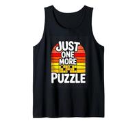 Just One More Puzzle Retro Crossword Lover Tank Top