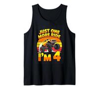 Just One More Ride Im 4 Monster Truck Birthday Tank Top