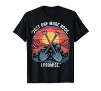 Just One More Rock I Promise Retro Digging Design T-Shirt