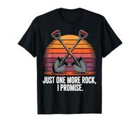 Just One More Rock I Promise Retro Digging Design T-Shirt