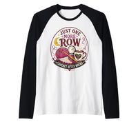 Just One More Row Crochet After Hours Funny Design Raglan Baseball Tee