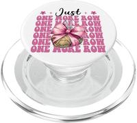 Just One More Row Crocheting Crocheter Knitting Yarn Girl PopSockets PopGrip for MagSafe