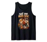 Just One More Row Funny Knitter Fiber Artist Knitting Tank Top
