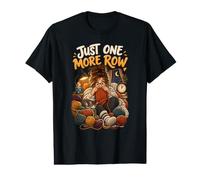 Just One More Row Funny Knitter Fiber Artist Knitting Value Graphic T-Shirt