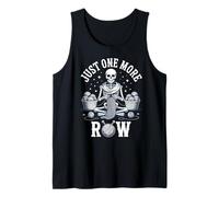 Just One More Row Funny Knitting Lovers Skeleton Halloween Tank Top