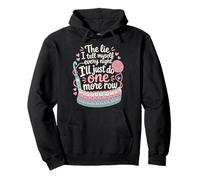Just One More Row Yarn Quote Pullover Hoodie