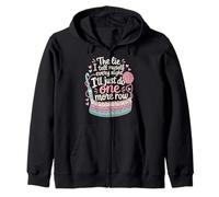 Just One More Row Yarn Quote Zip Hoodie