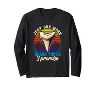 Just One-More Shark Tooths I Promise Retro Fossil Hunting Long Sleeve T-Shirt