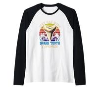 Just One-More Shark Tooths I Promise Retro Fossil Hunting Raglan Baseball Tee