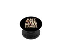 Just One More Siamese Funny Cat Lover Retro PopSockets Adhesive PopGrip