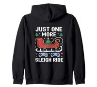 Just One More Sleigh Ride Pixel Retro Gamer Christmas Zip Hoodie