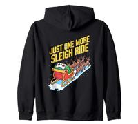 Just One More Sleigh Ride Retro Gamer Christmas Zip Hoodie