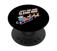 Just One More Sleigh Ride Retro Pixel Christmas Gamer PopSockets Adhesive PopGrip
