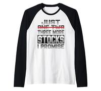 Just One More Stock I Promise Stocks Stock Market Trader Raglan Baseball Tee