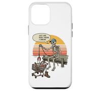 Just One More Throw I Swear Skeleton Magnet Fishing Funny Case for iPhone 12 mini