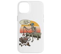 Just One More Throw I Swear Skeleton Magnet Fishing Funny Case for iPhone 14 Plus