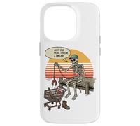 Just One More Throw I Swear Skeleton Magnet Fishing Funny Case for iPhone 14 Pro