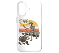 Just One More Throw I Swear Skeleton Magnet Fishing Funny Case for iPhone 17