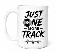 Just One More Track DJ Music Producer Dance Music Lover Coffee Tea Ceramic Cup Present Gift Mug