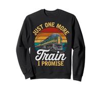 Just One More Train I Promise Model Train Railroad Lover Kid Sweatshirt