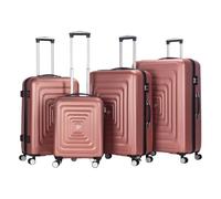 JUST PACK Extra Large Suitcase 32 Inch Hard Shell with TSA Approved Lock, 132L Hold Luggage, Double Spinner Wheels, ABS, 5.2kg, 85x57x31cm Check in Case, Rose Gold