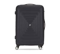 JUST PACK Hard Shell Suitcase 26 Inch with TSA Approved Lock, Medium Hold Luggage 70L, Double Spinner Wheels, Tough ABS Squares Shell, 3.9kg, 70x47x25cm, Black